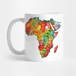 Watercolor African Map #2 Mug